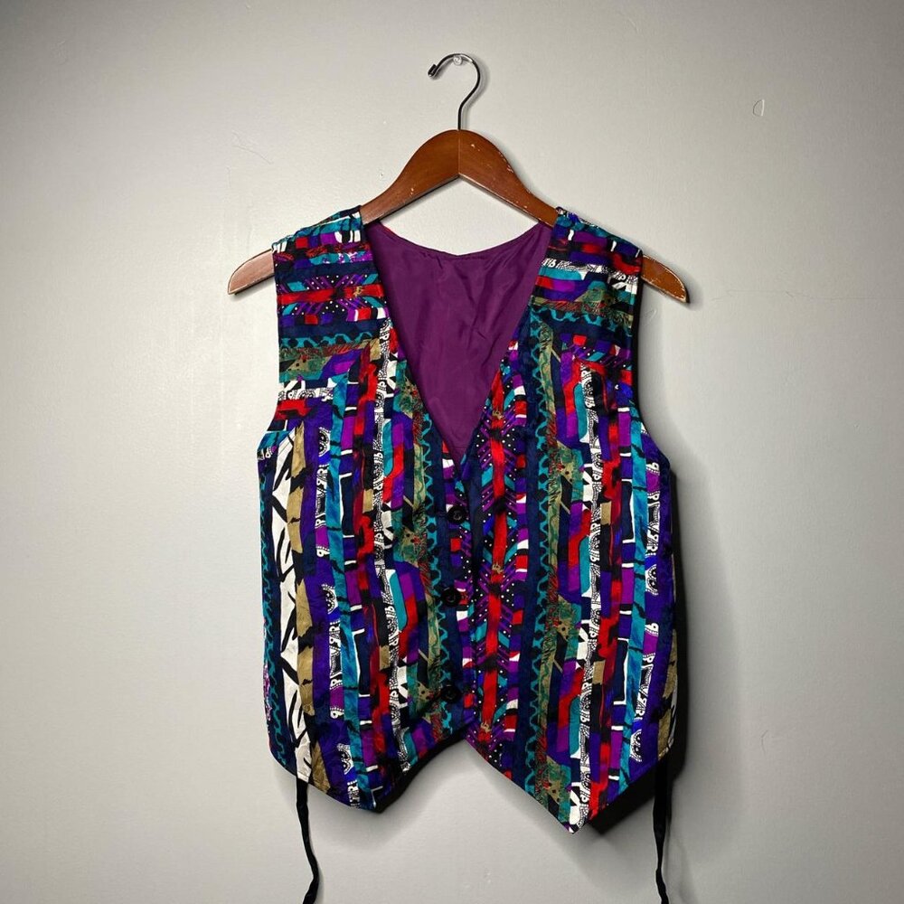 90s vintage multicolored vest